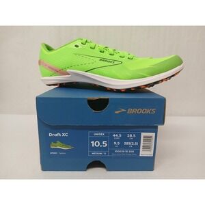 Brooks Draft XC Cross Country Racing Shoes NO SPIKES Green Orange Mens Size 10.5